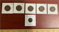 Canadian Pennies-Lg-1916,17,18,20 Sm-1920-Coins