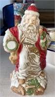 Vintage Porcelain Santa Music Box Figurine