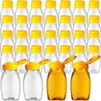 48Pcs 5 oz Clear Plastic Honey Bottles Jars