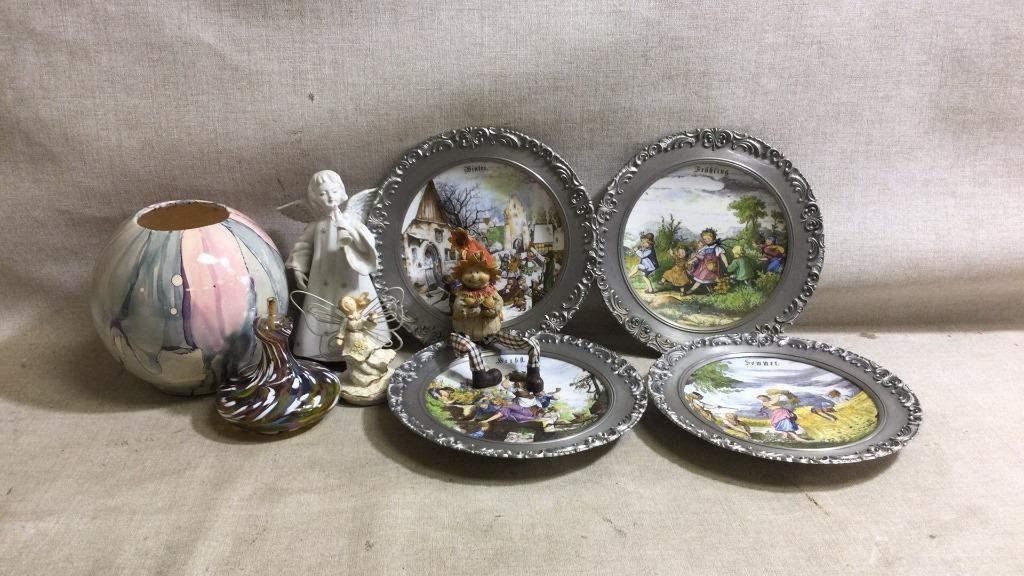 Bavaria Collector Plates, Pottery Vase, Porcelain