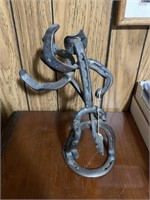 Horse Shoe Cowboy Sculpture (living room)