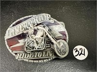 Live to Ride Belt Buckle