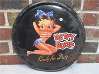 Betty Boop Tin Wall Decor 12" Diameter