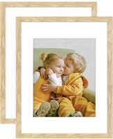 11x14 Picture Frame Set of 2, Natural Wood Photo F