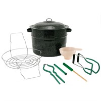 Enamelware 21-1/2 Qt Canner with 5-Piece Tool Set