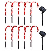 KAIKAIXIN LED Solar Cane Light - 10 Pack Christmas