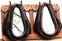2-OLD 26" HORSE COLLARS  WITH MIRROR INSERTS,