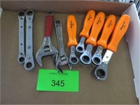 Snap-on Ratchet Wrenches (5)  Offset, 15mm, 13mm,