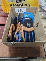 4pr hart leather palm gloves size M