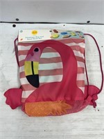 Sun squad 7 piece flamingo bag and sand mold set