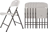 6-Piece Set of Folding Plastic Chairs