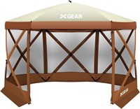 6 Sided Pop Up Camping Gazebo 11.5’x11.5’