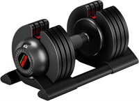 Adjustable 52lb Dumbbell Set with Tray