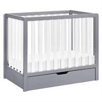 4-in-1 Convertible Mini Crib with Trundle Drawer