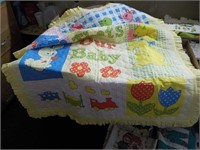 Machine Quilted Baby Blanket