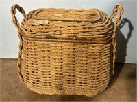 Modern Woven Picnic Basket