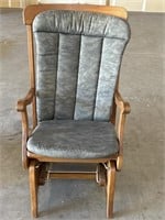 Solid Oak Glider Rocking Chair