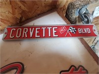Metal Corvette Blvd. Sign #1