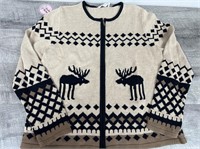 CJ Banks XL moose sweater
