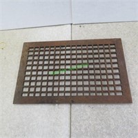 Floor Grate - Cast Iron - 22.5 x 14.5" - Rusted
