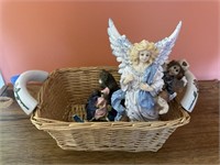 Basket Of Assorted Decorative Items
