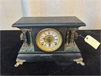 Bronze & Marble Mantle Clock