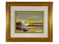 Coastal View Oil On Canvas