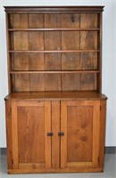 Antique Fruitwood Flat To Wall Cabinet (One Piece)