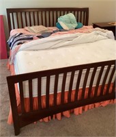 King size bed, headboard, and footboard