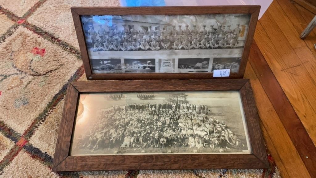 Vintage military framed photos - largest is 10 x