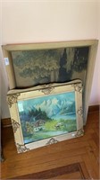 Vintage framed artwork - variety of  - largest is