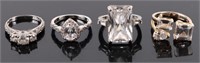 STERLING SILVER SPARKLING CZ LADIES RINGS
