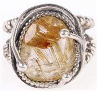 RUTILATED QUARTZ STERLING SILVER LADIES RING