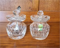 (L) Pair of Waterford Crystal Marmalades