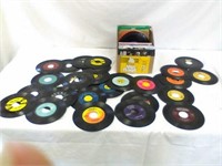 Group of DVD's & 45rpm albums