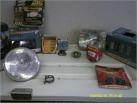 Various head lights, 12v fan, thermostats