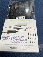 UNIVERSAL 65W LAPTOP CHARGER RETAIL $40