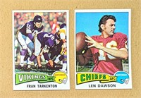 1975 Topps Len Dawson & Fran Tarkenton HOFs