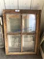 4 old wood framed windows