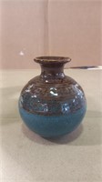 Vintage Glazed Ceramic Accent Vase