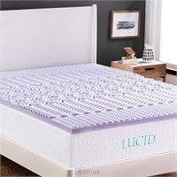 LUCID 2'' Lav Memory Foam Mattress Topper Full XL