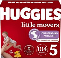 Huggies Little Movers Diapers, Size 5 104CT