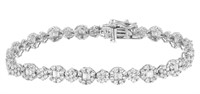 10k Wgold 4.01ct Diamond Link Bracelet