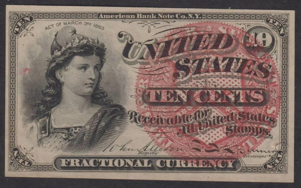 US Fractional Currency 4th Series 10 Cent Note, ci