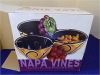Napa Vines 3 Section Condiment Server with