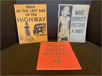 1950'S HEALTH & SAFETY POSTERS 2 SIDESHOW