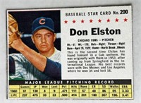 1961 Post Cereal # 200 Don Elston Card Chicago