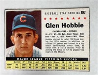 1961 POST CEREAL BASEBALL #197 GLEN HOBBIE