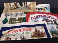 5 x decorative Scottish tea towels