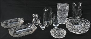 Group Clear Glass and Crystal Items